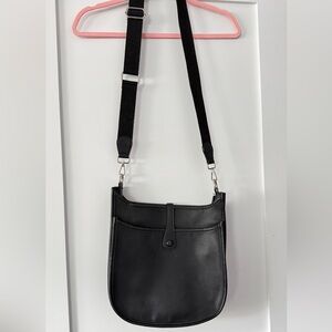EUC Vegan Leather Black Crossbody Bag